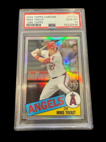2020 Topps Chrome | Mike Trout | 1985 Topps | PSA 10