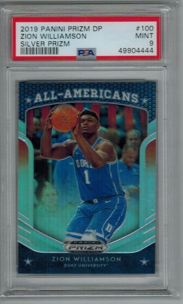 Zion Williamson 2019-20 Prizm Draft Picks All American Silver Prizm PSA 9