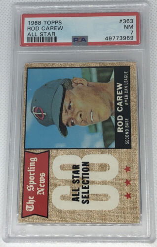 1968 TOPPS #363 ROD CAREW VINTAGE TWINS HALL OF FAME ALL-STAR PSA 6