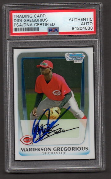 Didi Gregorius Signed Autographed 2011 Bowman Chrome #209 RC PSA DNA COA
