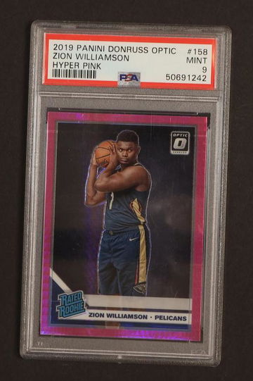 2019 Panini Donruss Optic Hyper Pink Zion Williamson #158 RC PSA 9