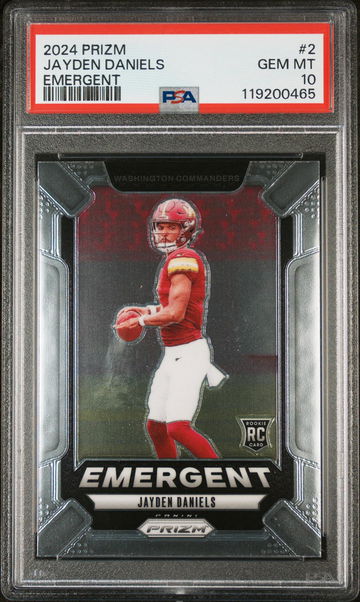 2024 Prizm #2 Jayden Daniels Emergent PSA 10