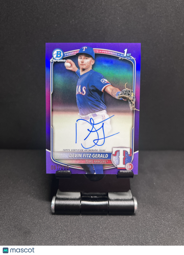 2025 CHROME DEVIN FITZ-GERALD 1ST PURPLE REFRACTOR AUTO 067/250 SIX SEVEN