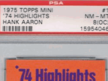 1975 Mini Hank Aaron #1 PSA