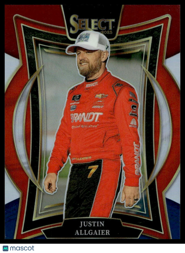 2025 Panini Select Racing Justin Allgaier #83 Red & Blue Prizm /248