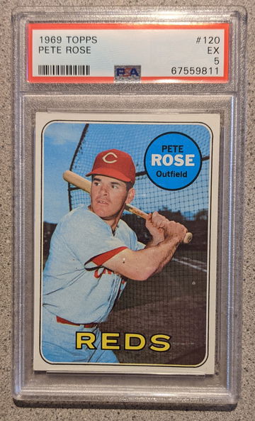 1969 Topps Pete Rose PSA 5 Centered