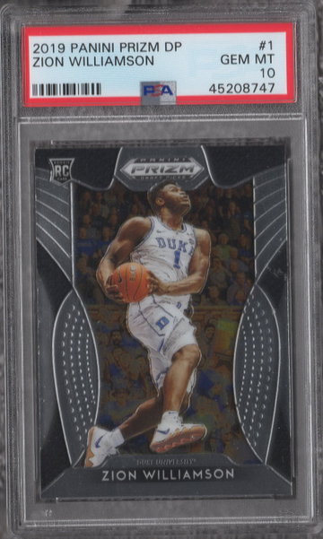 2019-20 Prizm Draft Zion Williamson PSA 10