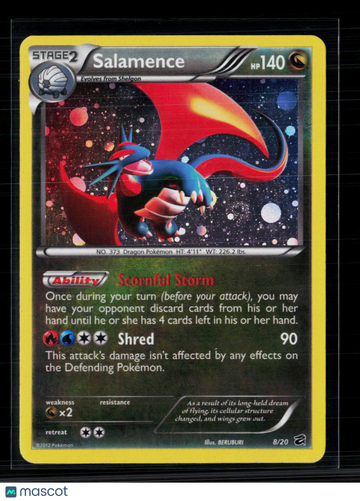 Pokemon 2012 Dragons Exalted Salamence #8/20