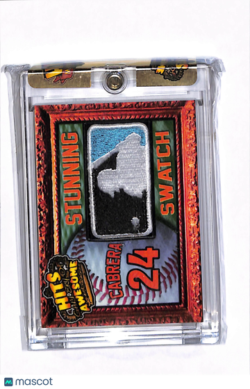 2011 Hits Memorabilia Stunning Swatch Miguel Cabrera #12503 /2 MLB Logo Patch