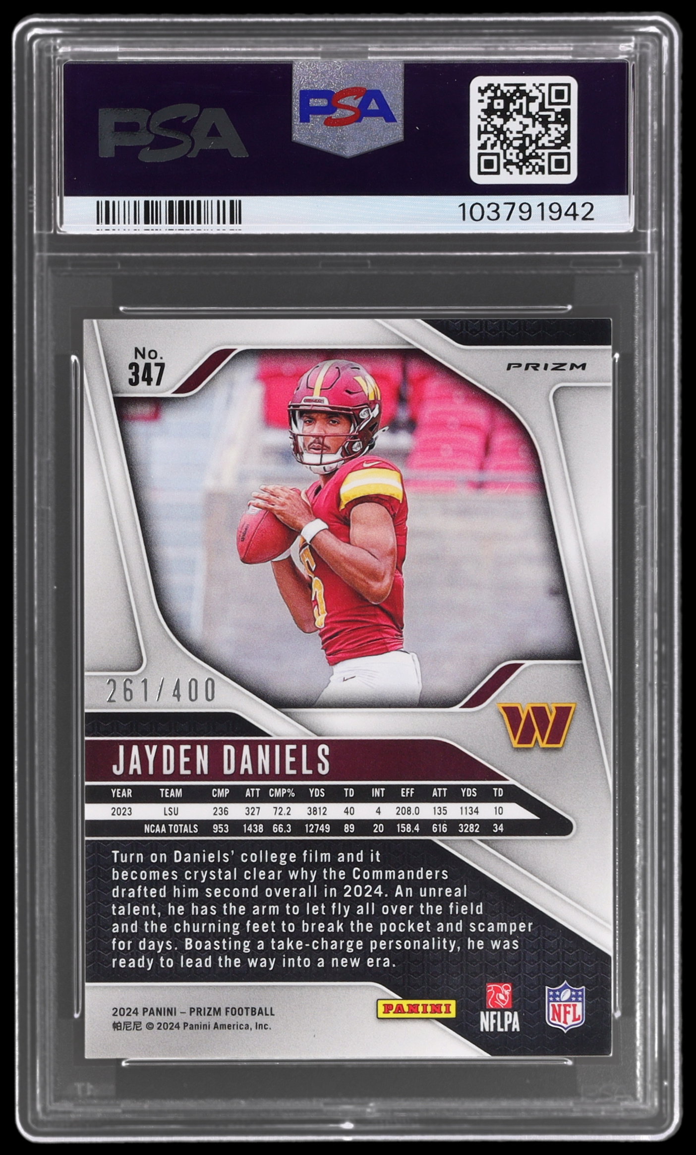 2024 Panini Prizm Jayden Daniels Pandora Prizm PSA 8 | MySlabs