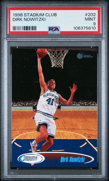 1998 Stadium Club #202 Dirk Nowitzki PSA 9