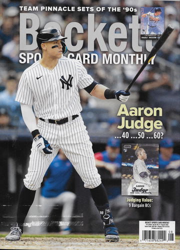 Beckett Sports Card Monthly Price Guide Magazine August 2022 Aaron Judge New York Yankees