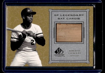 2001 Upper Deck SP Legendary Cuts Bat Cards Roberto Clemente #B-RCL Bat Relic