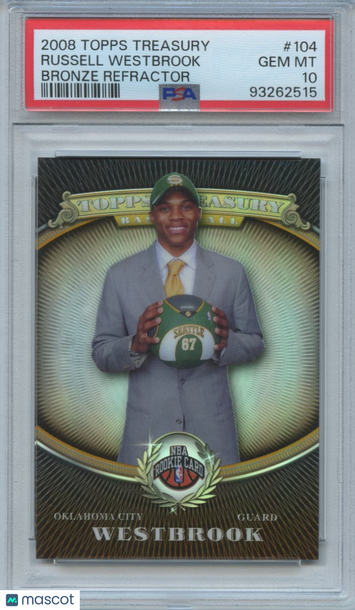 2008-09 Topps Treasury Russell Westbrook #104 Bronze Refractor Parallel/Variety Rookie Base Set PSA 10
