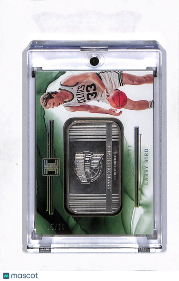 2023 Panini Impeccable Basketball Larry Bird #10 Silver Bar 07/20 1 Troy Ounce .999 Fine Silver Bar