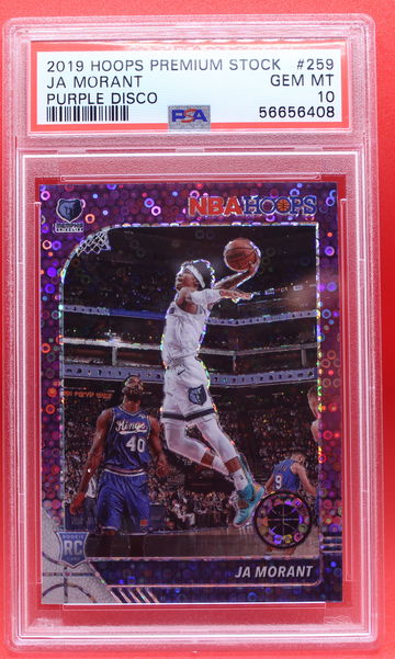 2019 Hoops Premium Stock Ja Morant Purple Disco PSA 10