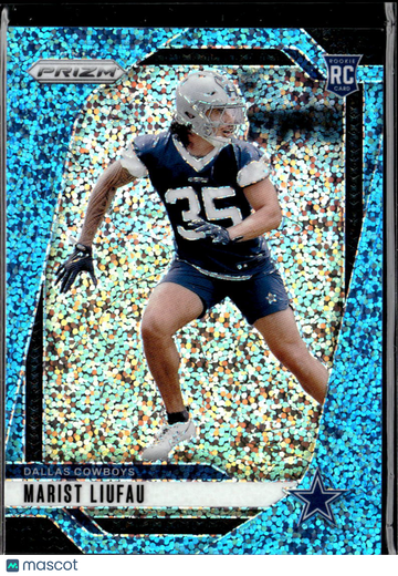 Marist Liufau 2024 Panini Prizm RC Blue Shimmer /96 Dallas Cowboys