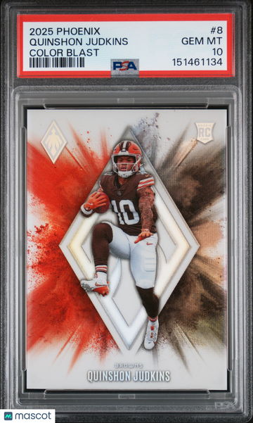 2025 Panini Phoenix Color Blast Quinshon Judkins #8 PSA 10