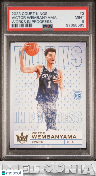 2023-24 Panini Court Kings Victor Wembanyama #2 Works in Progress RC PSA 9