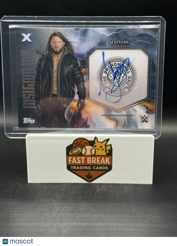 2025 Topps Exalted WWE Insignia Ink AJ Styles #INI-AJS Insignia Ink