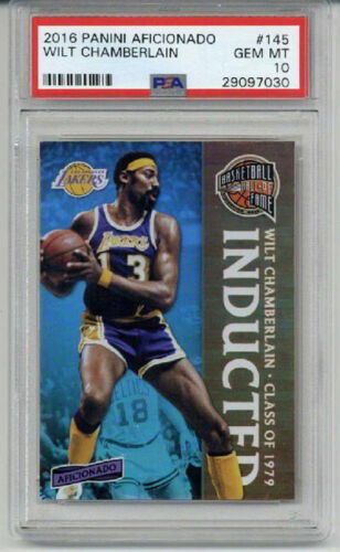 2016 PANINI AFICIONADO #145 WILT CHAMBERLAIN LOS ANGELES LAKERS PSA 10 LOW POP