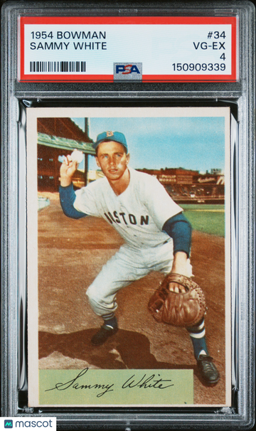 1954 Bowman Sammy White #34 Vintage Stock PSA 4