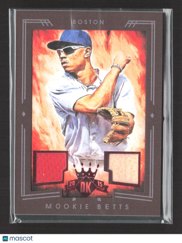 2015 Panini Diamond Kings Mookie Betts #106 19/99 Dual Memorabilia Game-Used Material