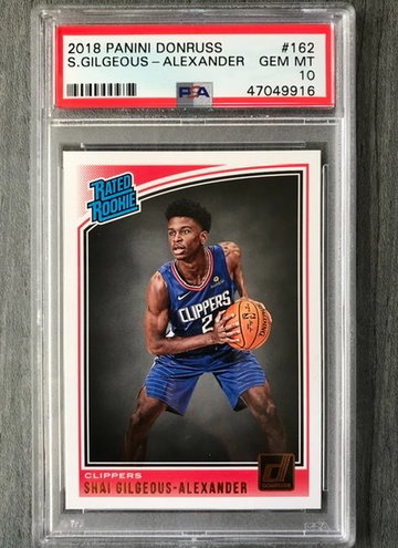 2018 Shai Gilgeous Alexander rookie donruss psa 10