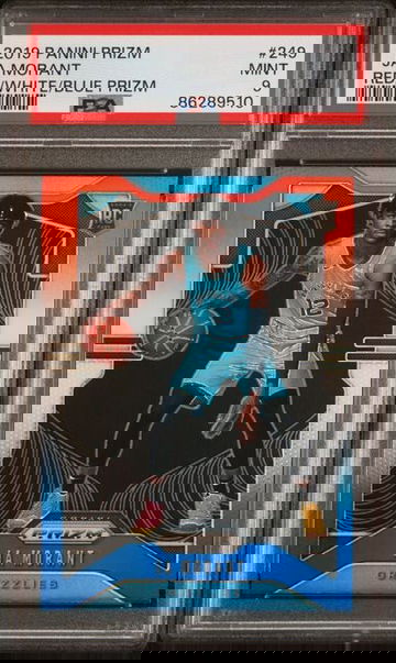 2019-20 Panini Prizm Ja Morant #249 Red White Blue Prizm Rookie RC PSA 9 MINT