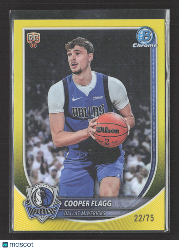 2025 Topps Bowman Chrome Cooper Flagg #BCV-1 Yellow /75 RC
