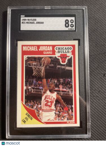 1989 Fleer Michael Jordan #21 Basketball Karte SGC 8