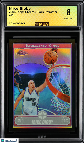 2006 Topps Chrome Mike Bibby #13 Black Refractor MBA 8
