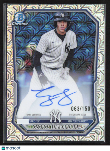 2026 Bowman Chrome George Lombard Jr. #CPA-GL Mega Box Mojo Refractor /150