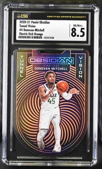 2020 Panini Obsidian Tunnel Vision Electric Etch Orange 32/35 Donovan Mitchell