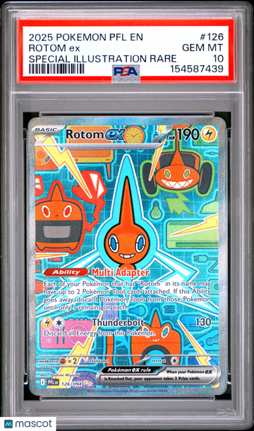 2025 Pokemon Phantasmal Flames Rotom ex Special Illustration Rare PSA 10 #126/094