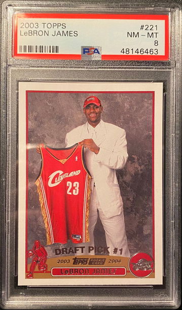 Lebron James Topps RC Rookie PSA 8 