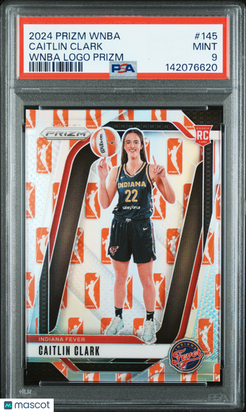 2024 Panini Prizm WNBA Caitlin Clark #145 Logo PSA 9