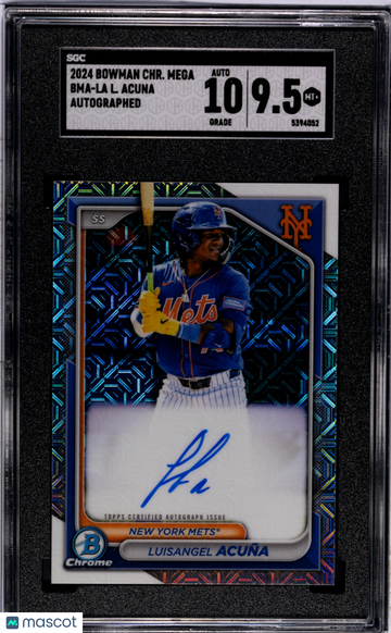 2024 Bowman Chrome Mega Box Luisangel Acuna #BMA-LA Autograph SGC 9.5 Auto 10