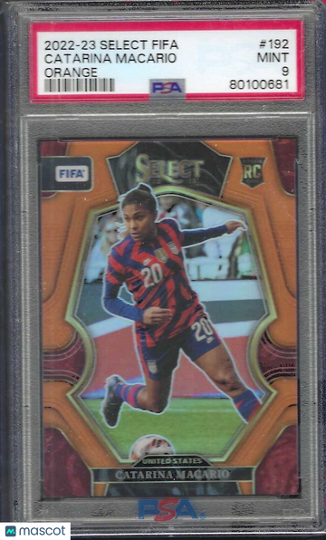 2022 Panini Select FIFA Catarina Macario #192 Orange PSA 10