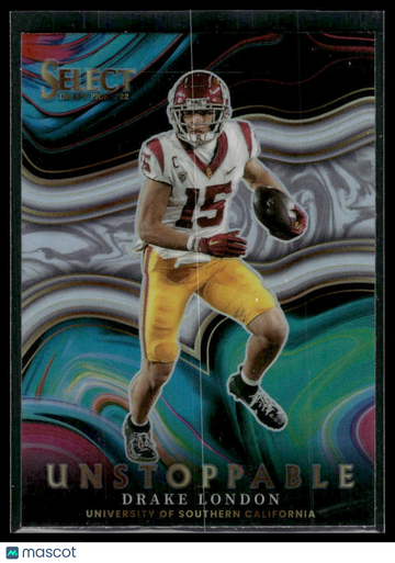 2022 Panini Select Draft Picks Drake London #US-DL Unstoppable Silver Prizm