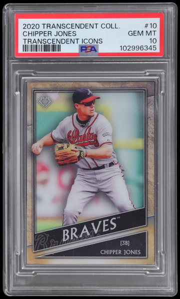 2020 Topps Transcendent Collection Chipper Jones Transcendent Icons PSA 10