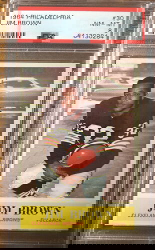 1964 Philadelphia #30 Jim Brown PSA 8 Nr Mint Mint  HOF