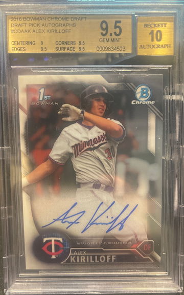 2016 Bowman Chrome Draft Alex Kirilloff Auto 