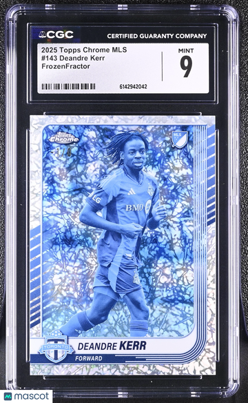 2025 Topps Chrome MLS Deandre Kerr #143 FrozenFractor CGC 9