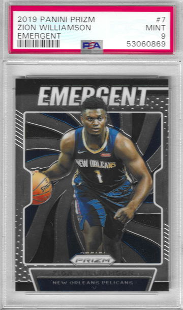 2019 Prizm Zion Williamson Emergent PSA 9