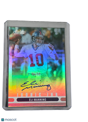 2022 Panini Absolute Football Iconic Ink Eli Manning #II-EM /50