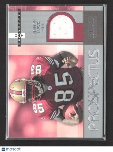 2006 Fleer Hot Prospects Vernon Davis #PR-VD Event-Worn Jersey 121/250 Memorabilia