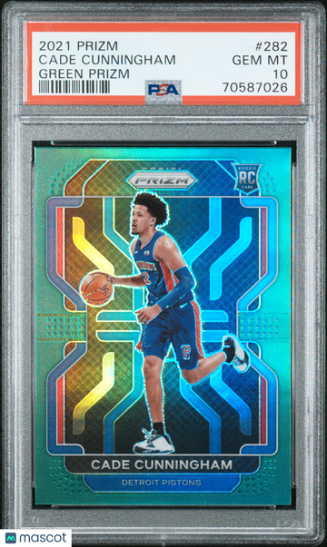 2021 Panini Prizm Cade Cunningham #282 Green PSA 10
