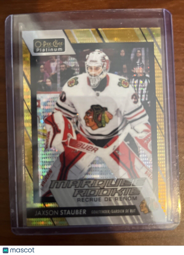 2023-24 O-Pee-Chee Jaxson Stauber #252 Seismic Gold Short Print