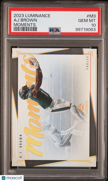 2023 Panini Luminance Moments Aj Brown #M3 PSA 10